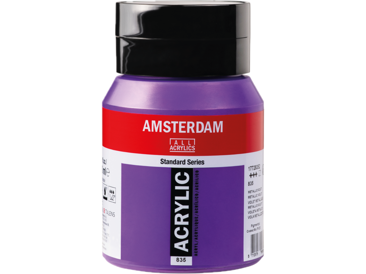 TALENS AMSTERDAM ACRYLFARBE 500 ML 835 METALLIC VIOLETT 3