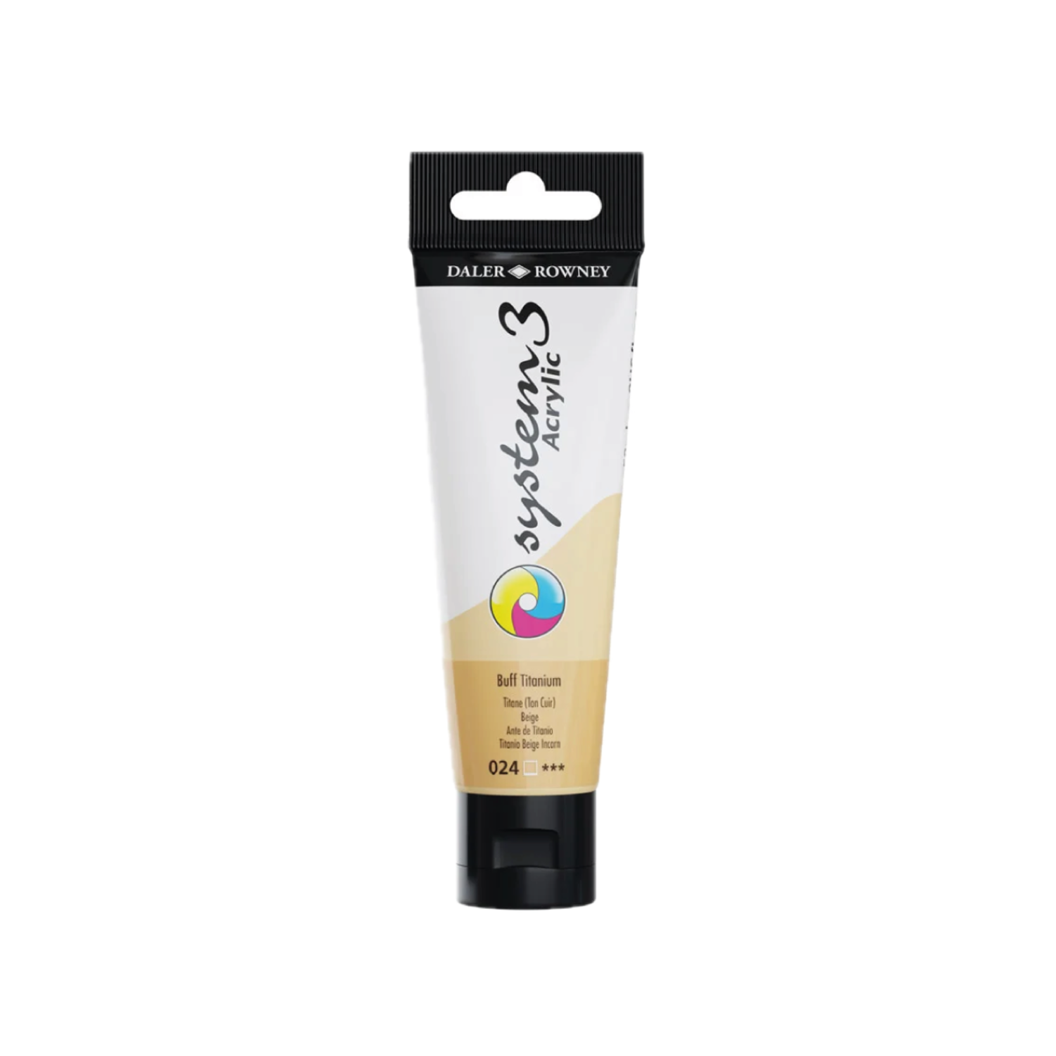 DALER ROWNEY SYSTEM 3 ACRYL 150ML 024 BUFF TITANIUM 3