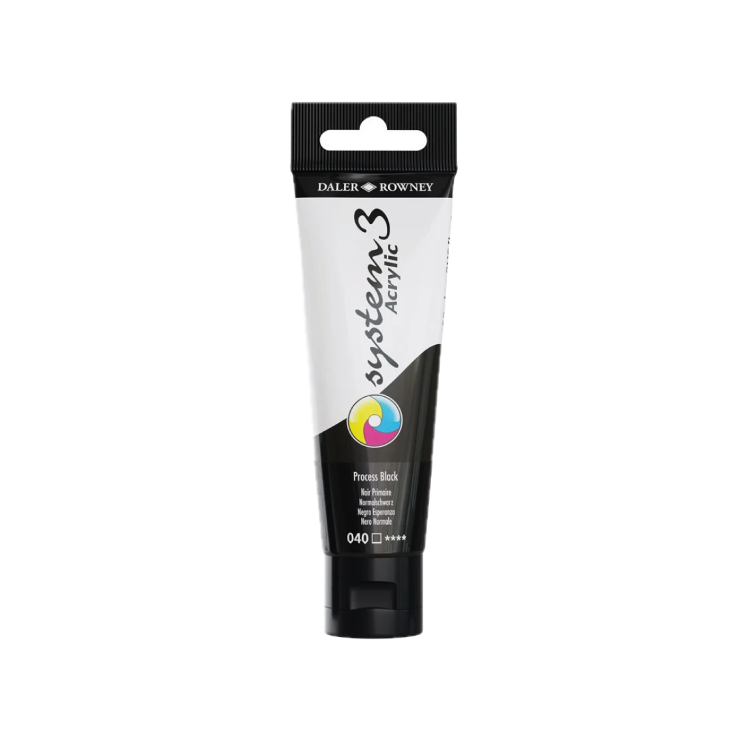 DALER ROWNEY SYSTEM 3 ACRYL 150ML 040 PROCESS BLACK 3