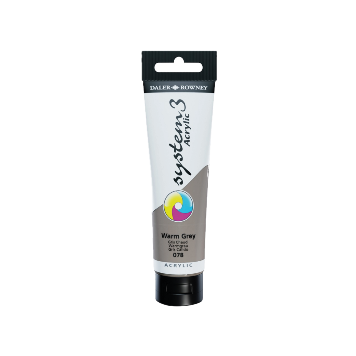 DALER ROWNEY SYSTEM 3 ACRYL 150ML 078 WARM GREY 3