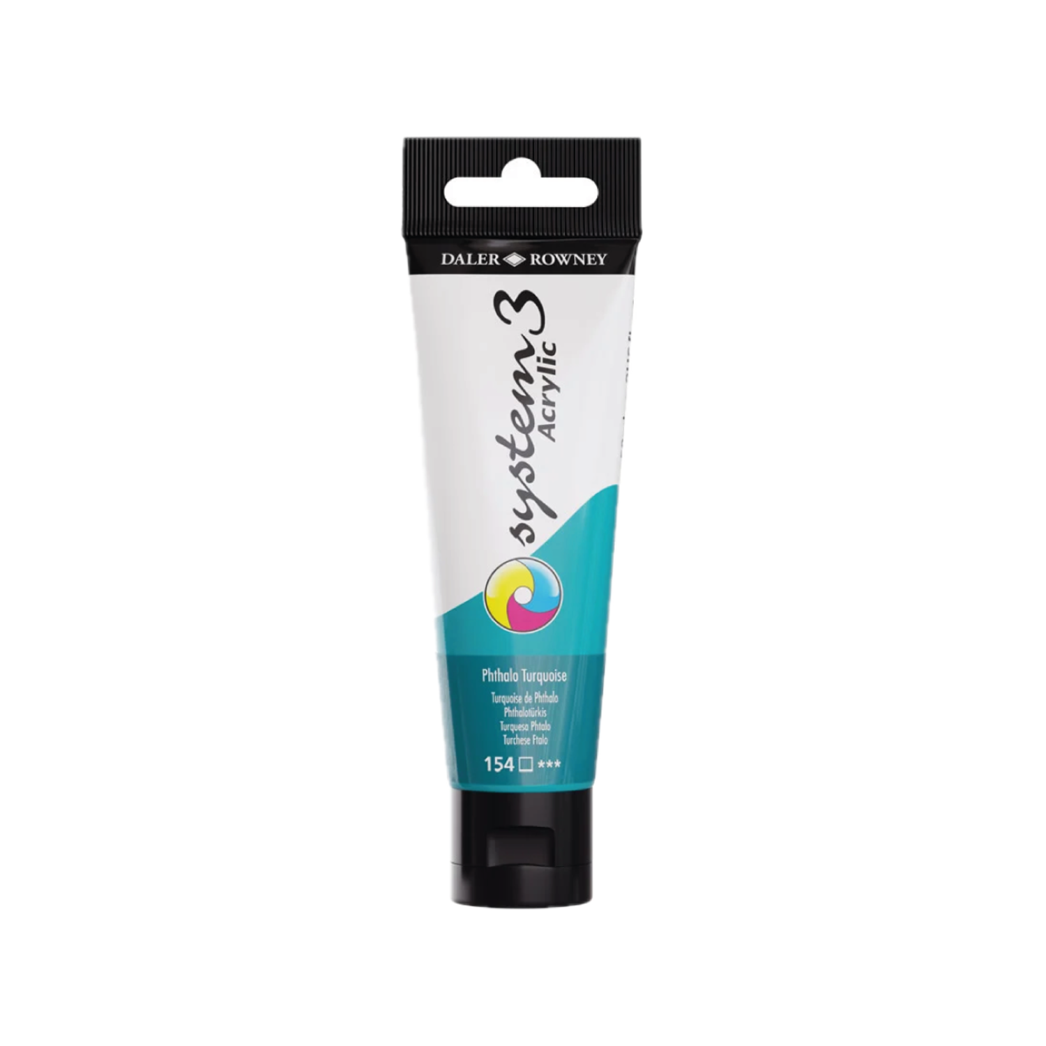 DALER ROWNEY SYSTEM 3 ACRYL 150ML 154 PHTHALO TURQUOISE 3