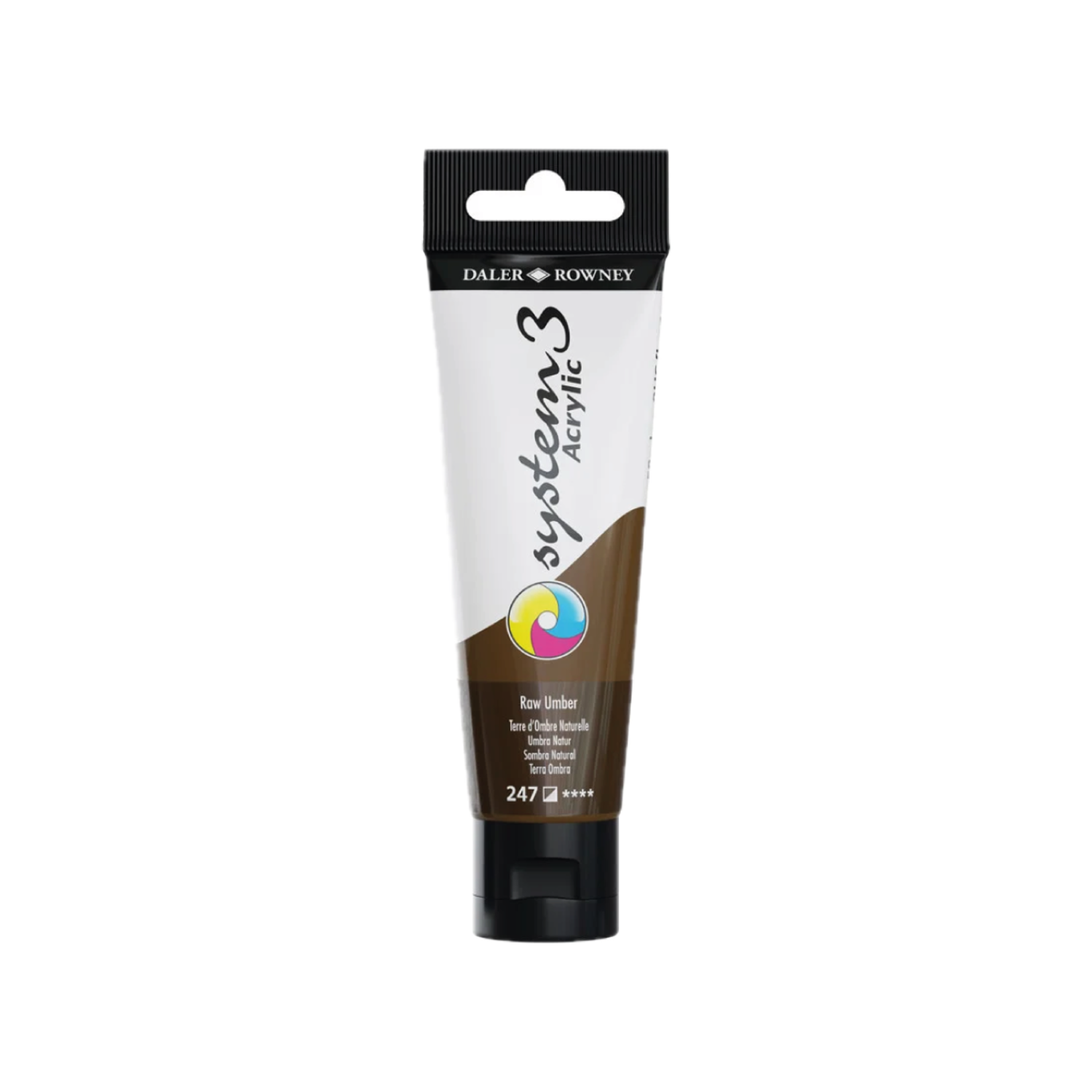 DALER ROWNEY SYSTEM 3 ACRYL 150ML 247 RAW UMBER 3