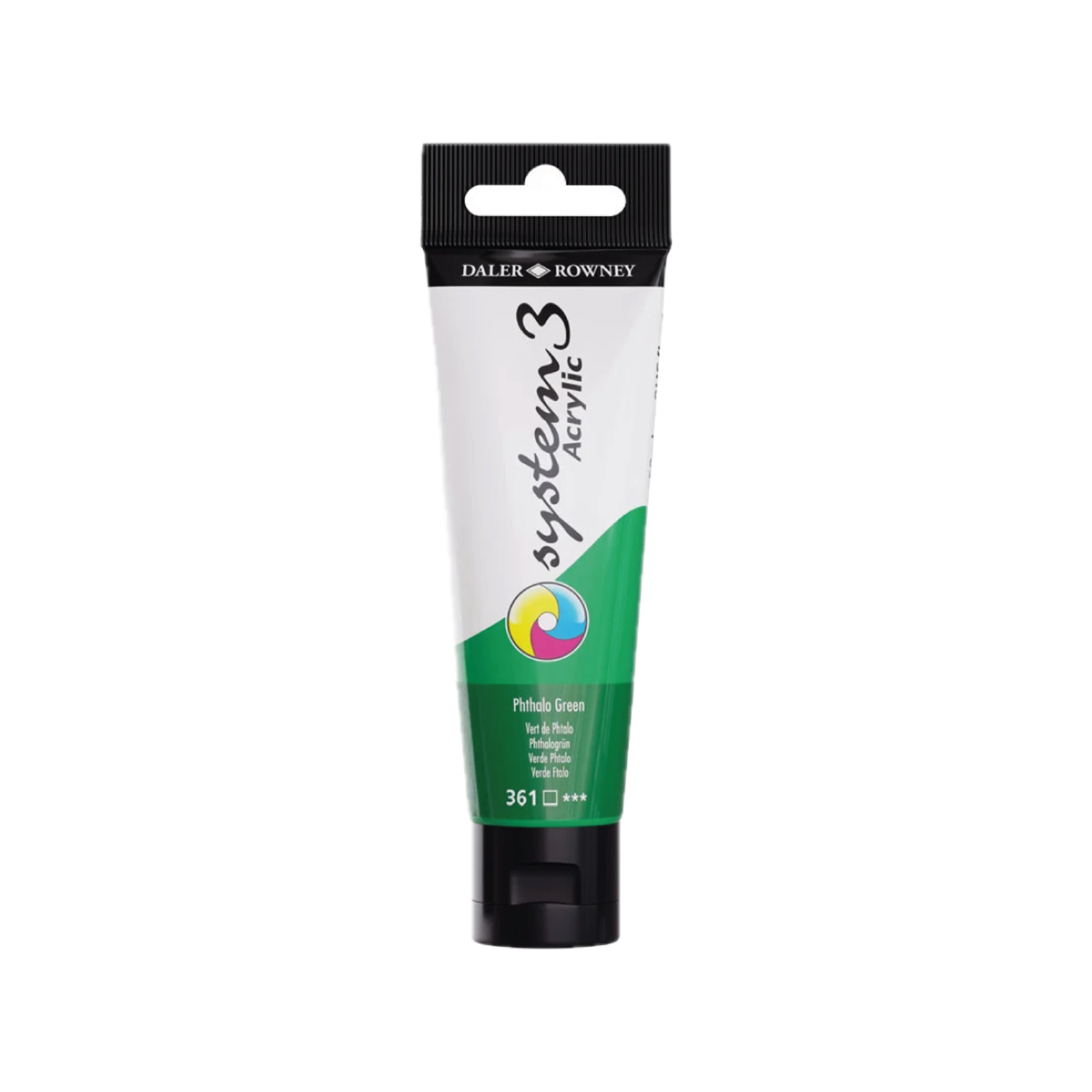 DALER ROWNEY SYSTEM 3 ACRYL 150ML 361 PHTHALO GREEN 3