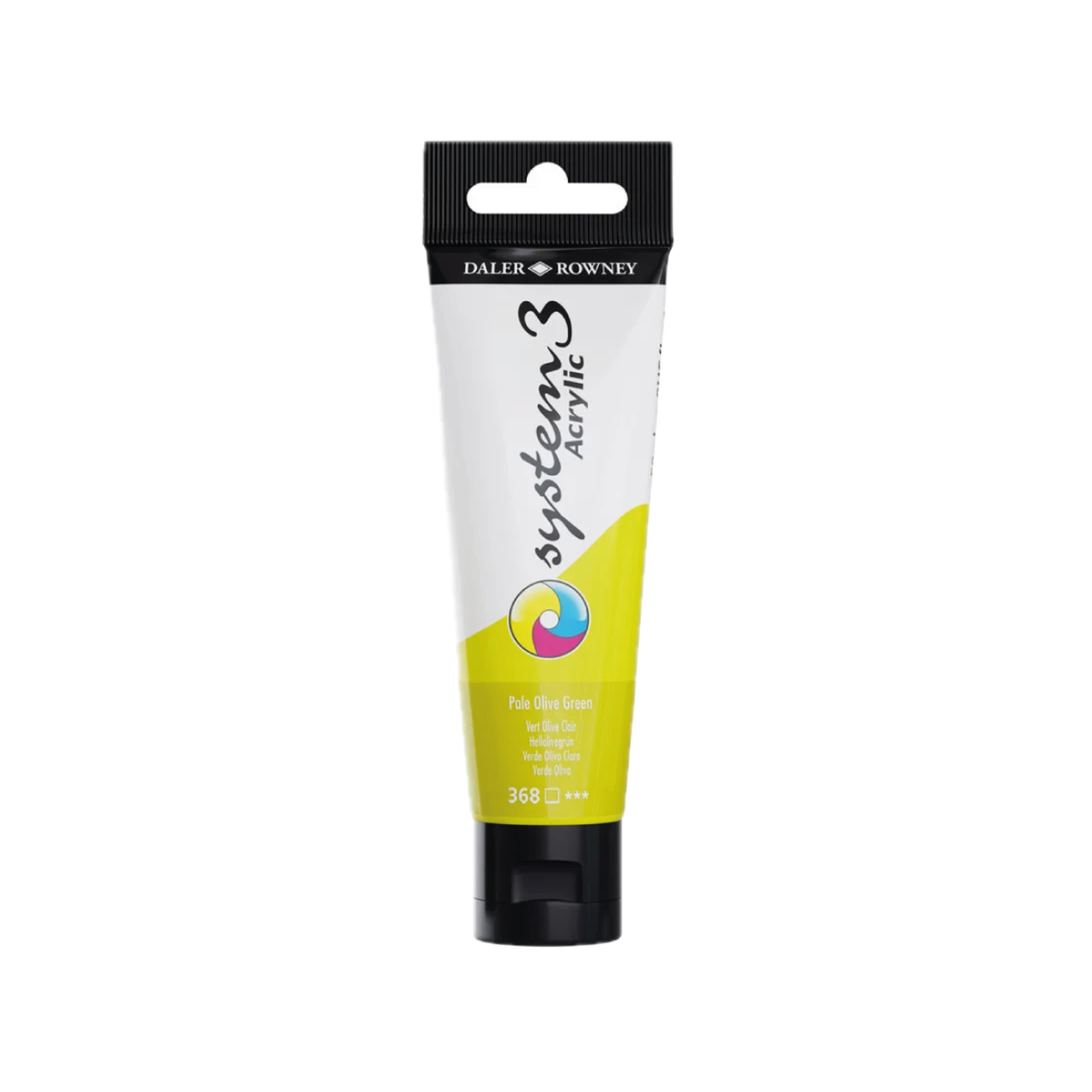 DALER ROWNEY SYSTEM 3 ACRYL 150ML 368 PALE OLIVE GREEN 3