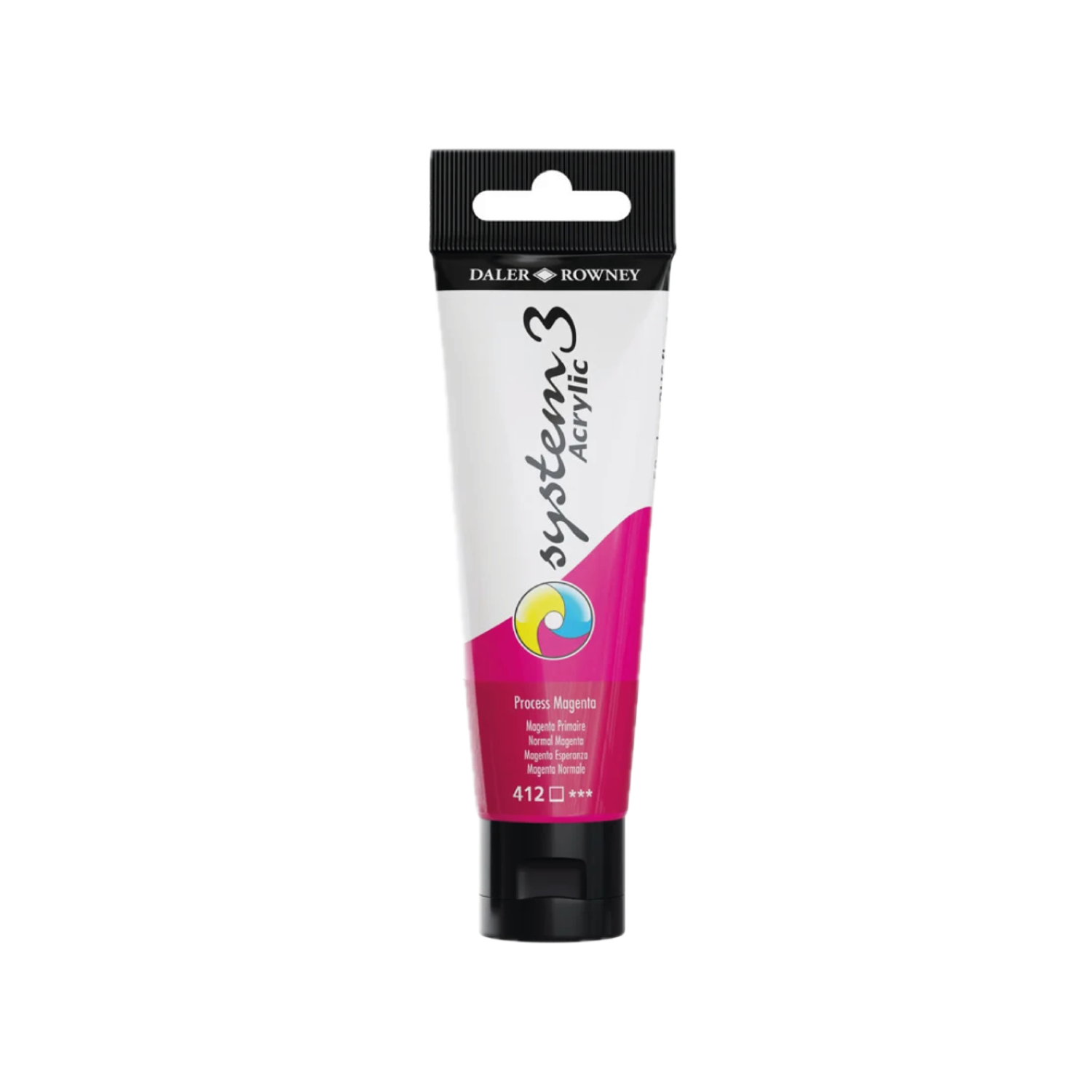 DALER ROWNEY SYSTEM 3 ACRYL 150ML 412 PROCESS MAGENTA 3