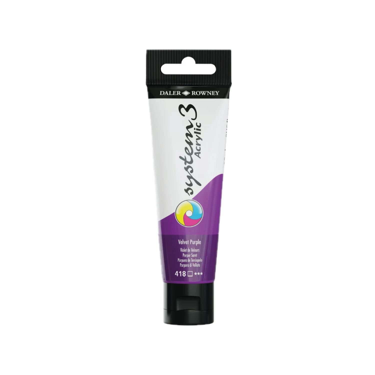 DALER ROWNEY SYSTEM 3 ACRYL 150ML 418 VELVET PURPLE 3