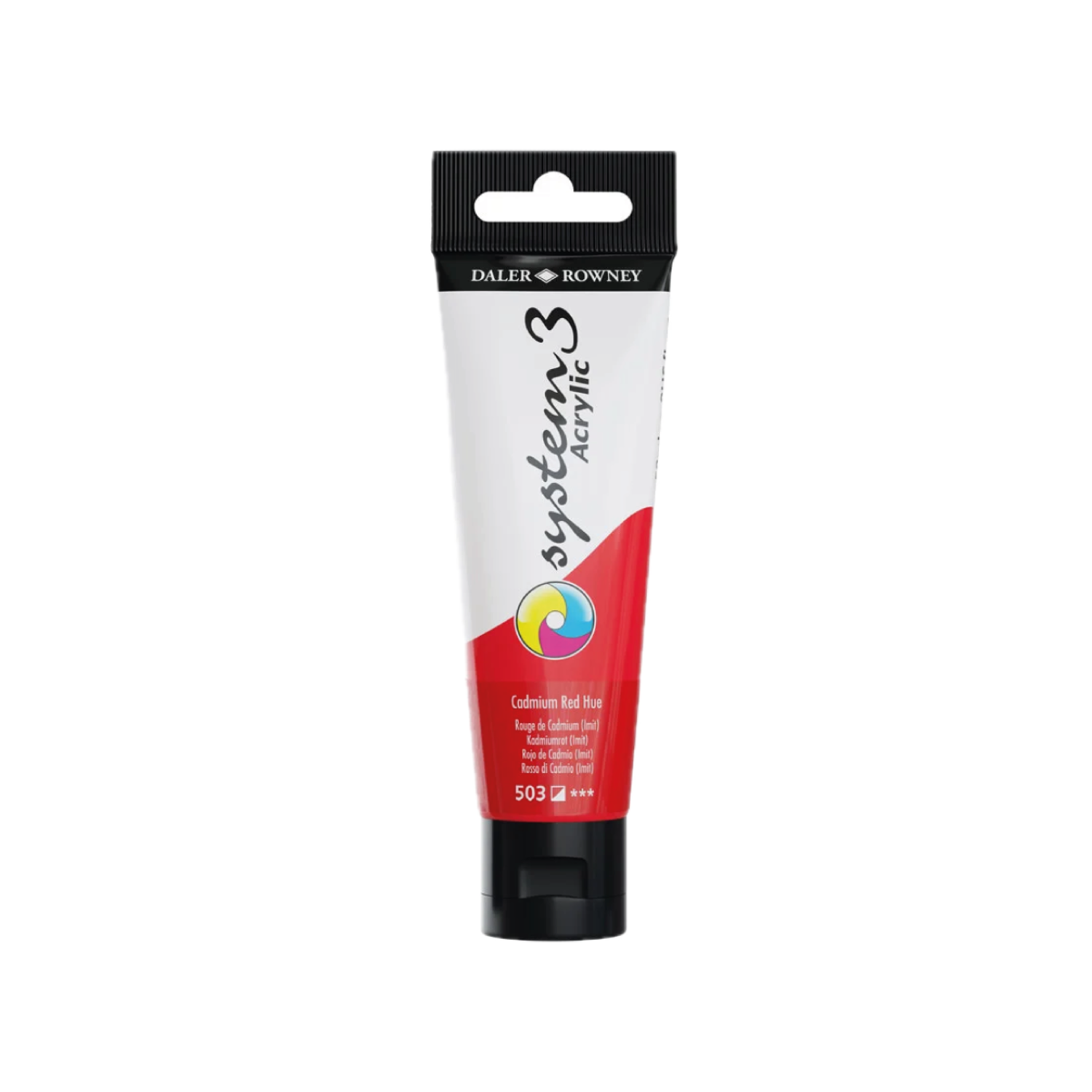 DALER ROWNEY SYSTEM 3 ACRYL 150ML 503 CADMIUM RED HUE 3