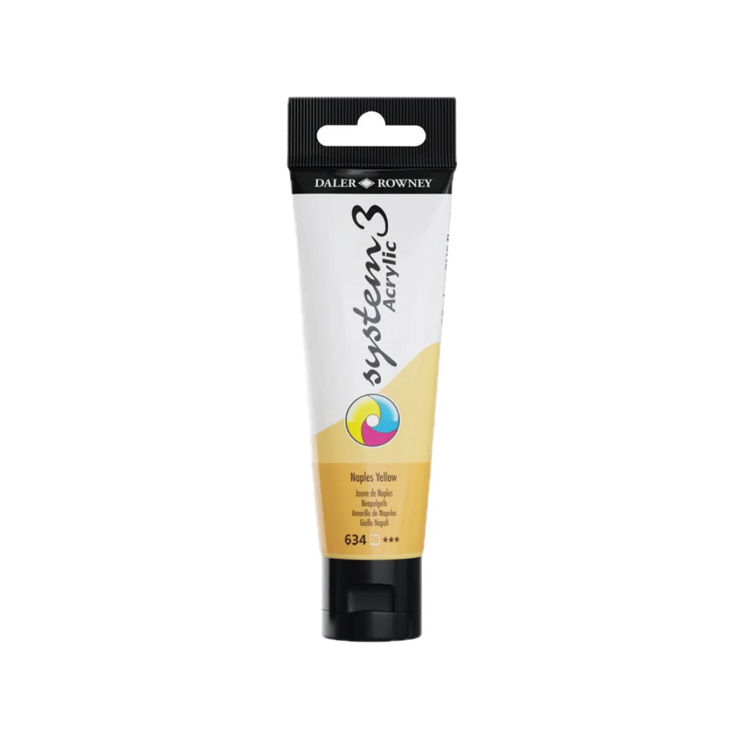 DALER ROWNEY SYSTEM 3 ACRYL 150ML 634 NAPLES YELLOW 3