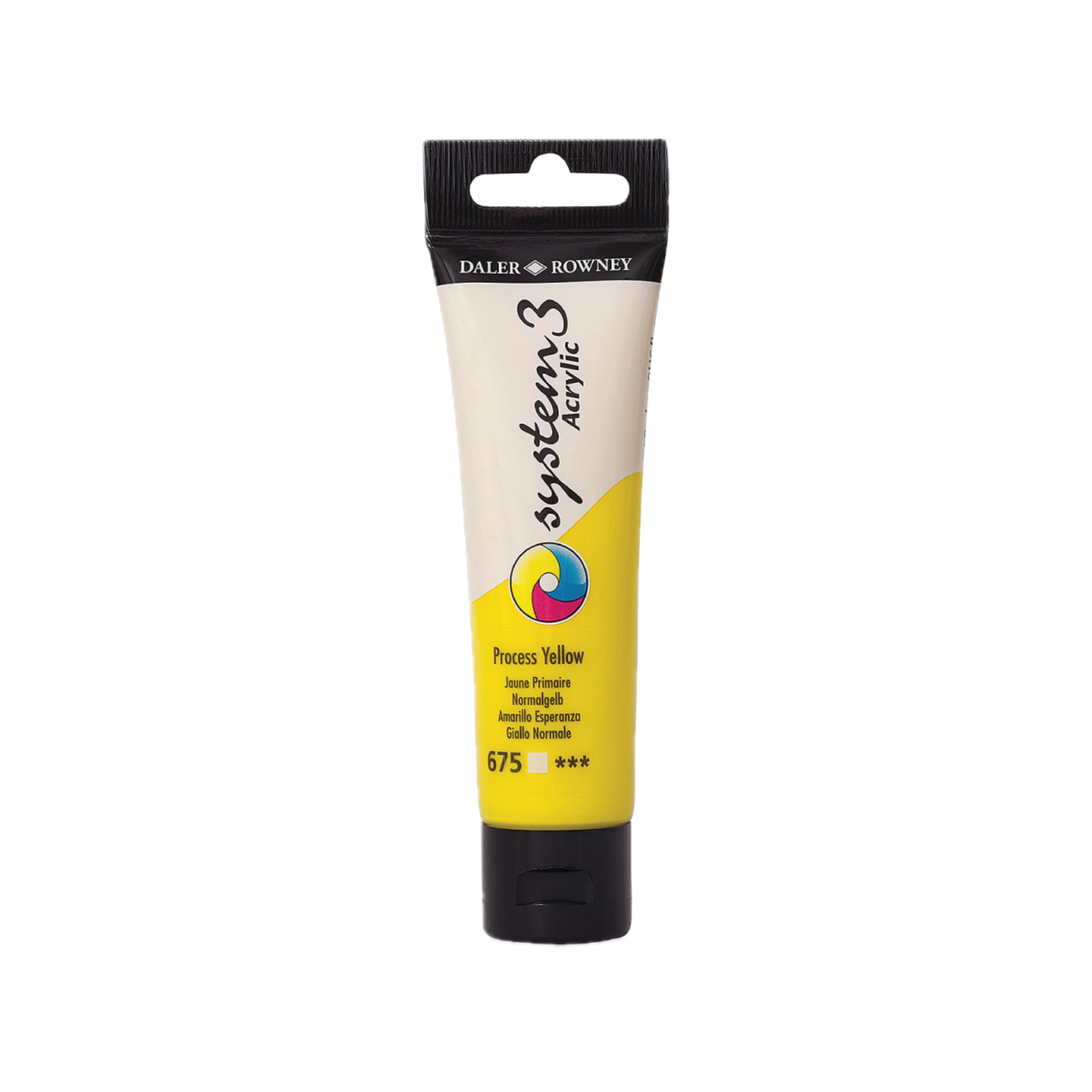 DALER ROWNEY SYSTEM 3 ACRYL 150ML 675 PROCESS YELLOW 3