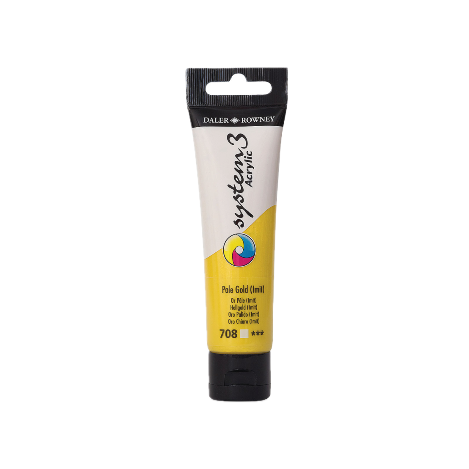 DALER ROWNEY SYSTEM 3 ACRYL 150ML 708 PALE GOLD HUE 3