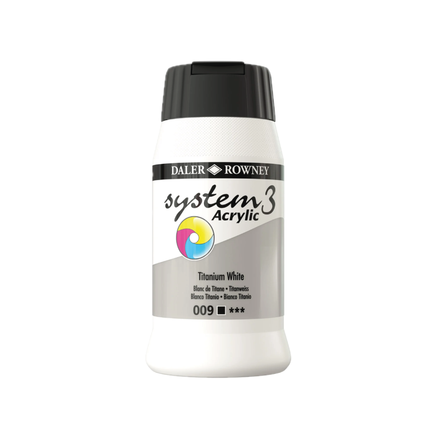 DALER ROWNEY SYSTEM 3 ACRYL 500ML 009 TITANIUM WHITE 3