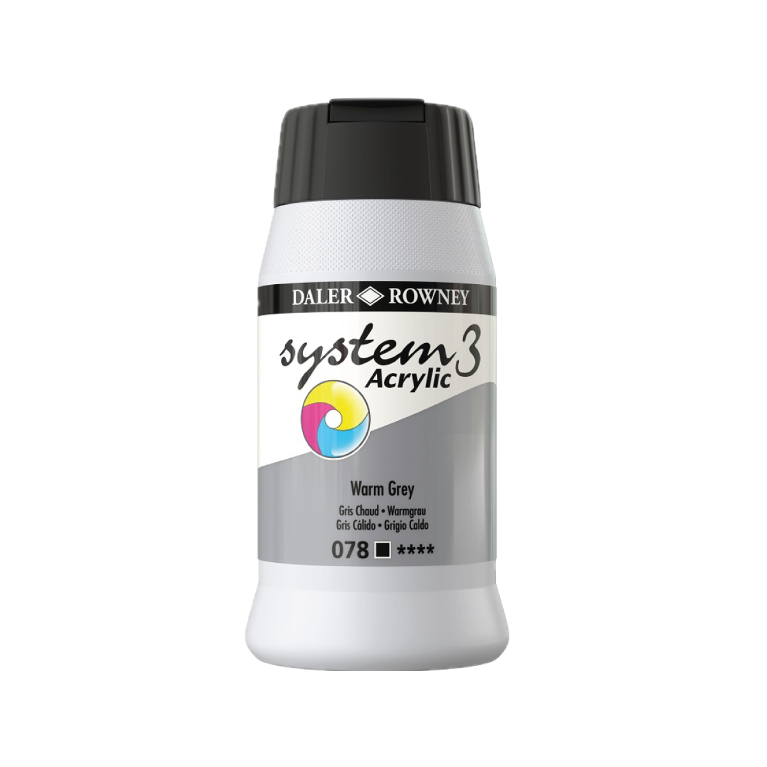 ROWNEY SYSTEM 3 ACRYL 500ML 078 S1 WARM GREY 3