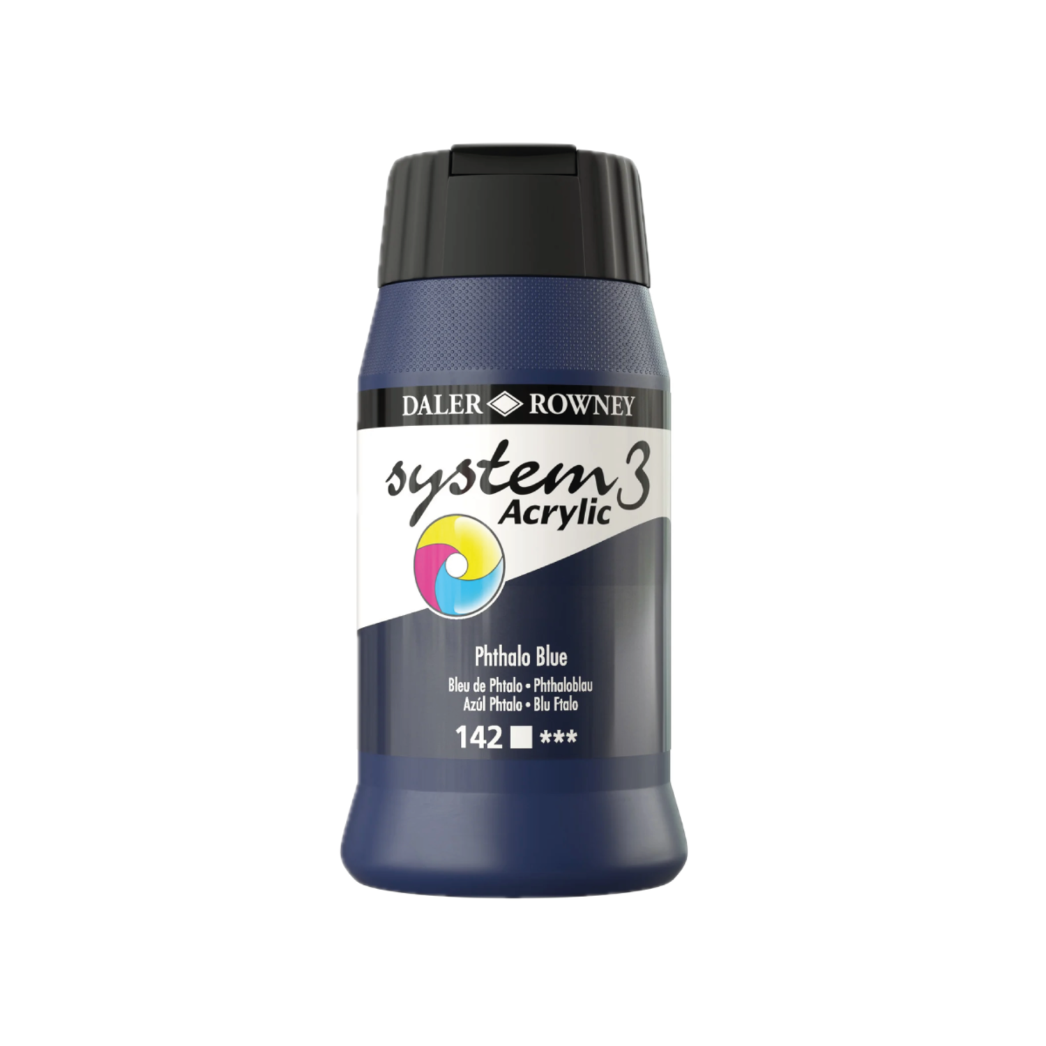 DALER ROWNEY SYSTEM 3 ACRYL 500ML 142 PHTHALO BLUE 3