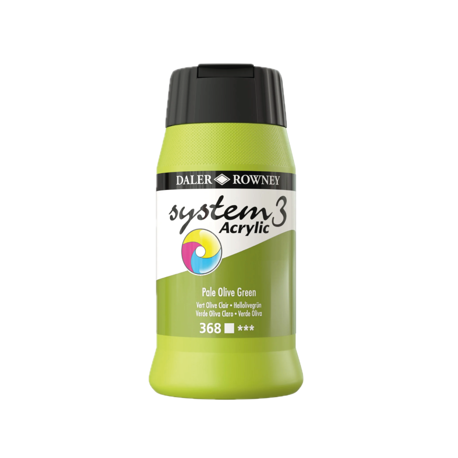 ROWNEY SYSTEM 3 ACRYL 500ML 368 S1 PALE OLIVE GREEN 3