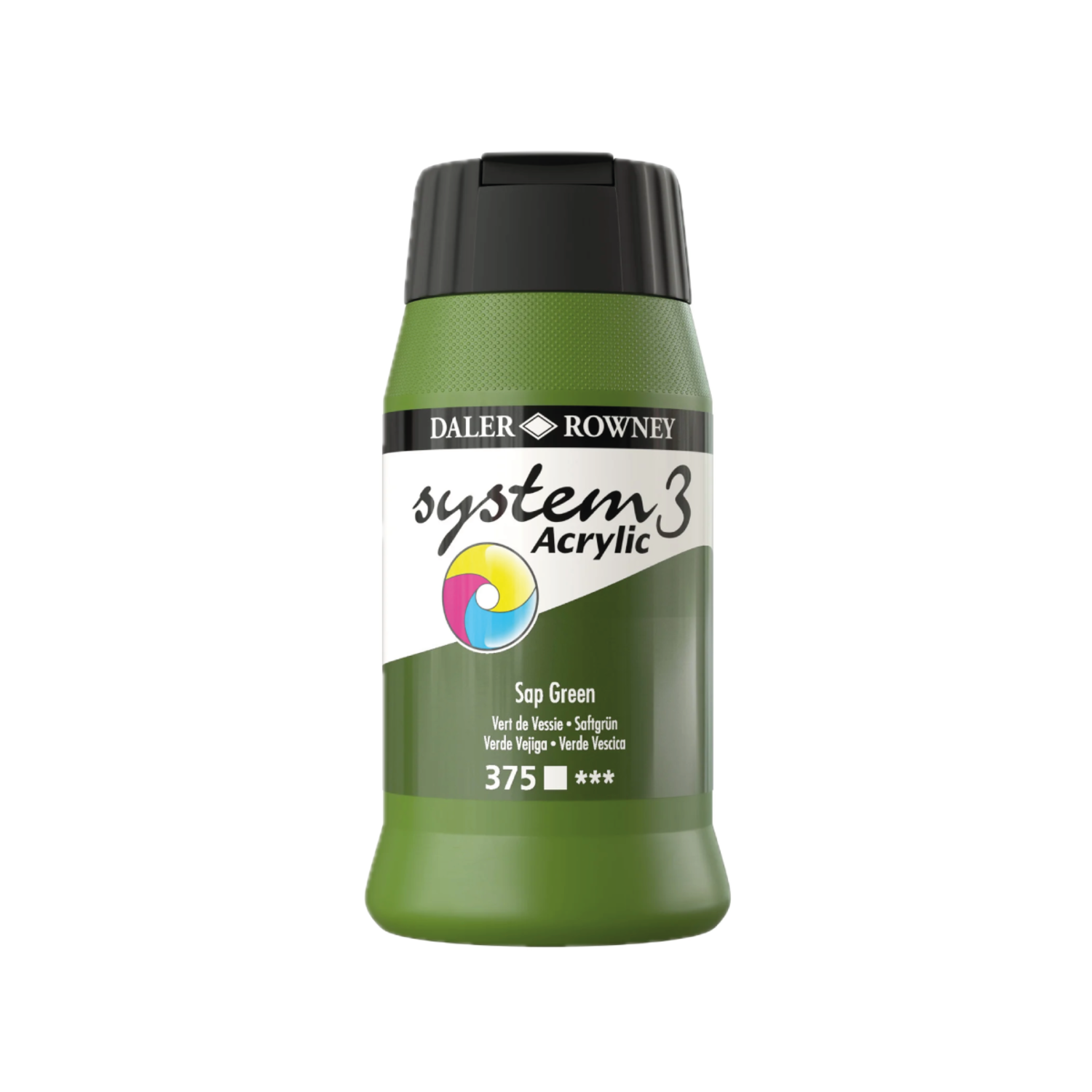 ROWNEY SYSTEM 3 ACRYL 500ML 375 S1 SAP GREEN 3