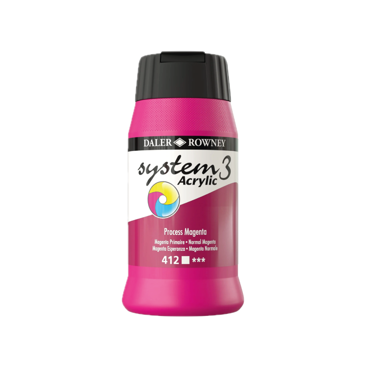 DALER ROWNEY SYSTEM 3 ACRYL 500ML 412 PROCESS MAGENTA 3