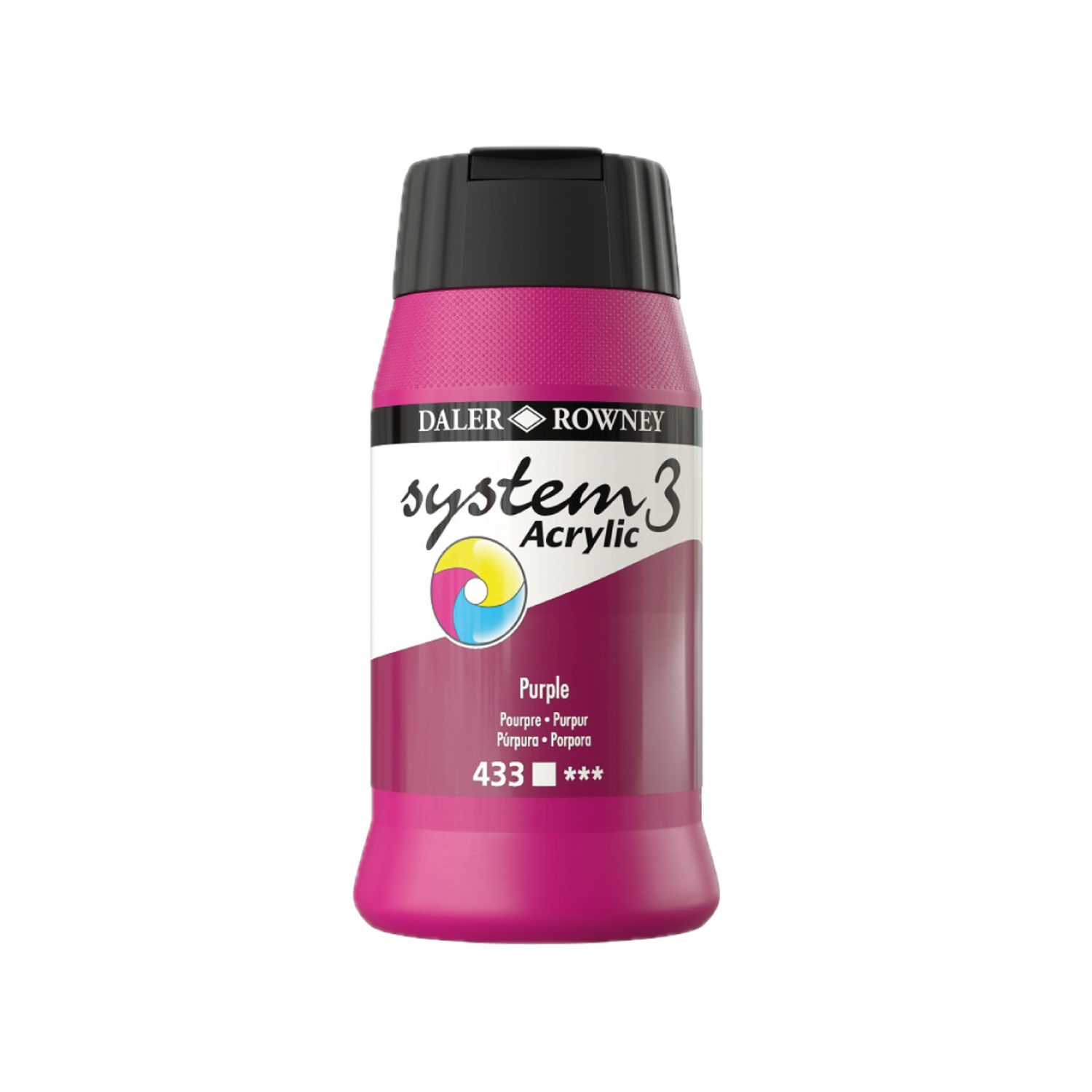 DALER ROWNEY SYSTEM 3 ACRYL 500ML 433 PURPLE 3