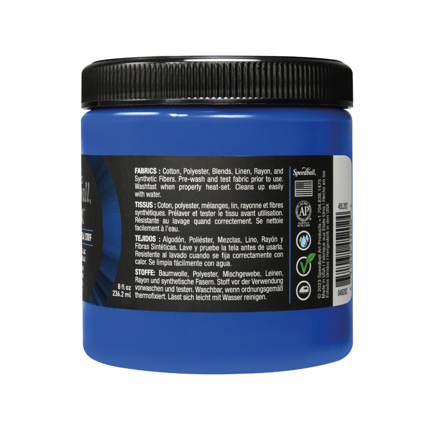 SPEEDBALL FLEX SCREEN PRINTING FABRIC INK 236ML LAKE BLUE 2