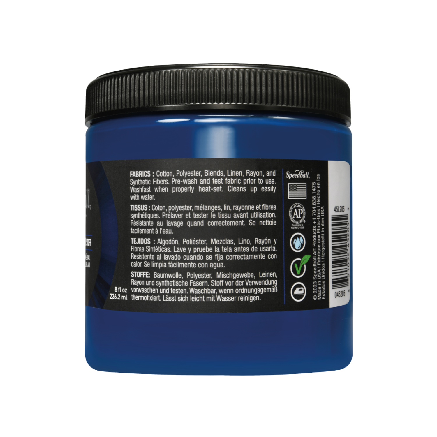 SPEEDBALL FLEX SCREEN PRINTING FABRIC INK 236ML MINERAL BLUE 2