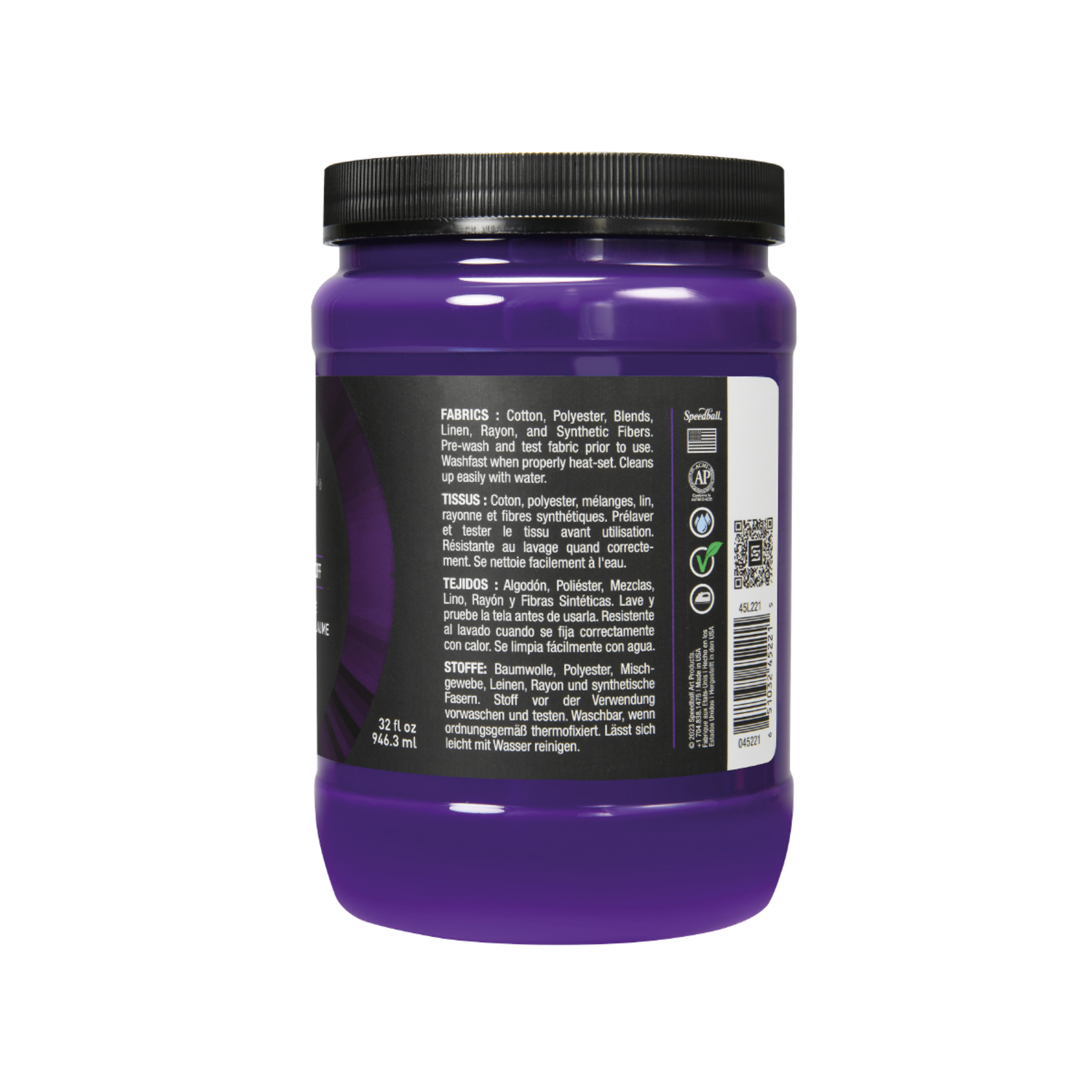 SPEEDBALL FLEX SCREEN PRINTING FABRIC INK 946ML BRIGHT PLUM 2