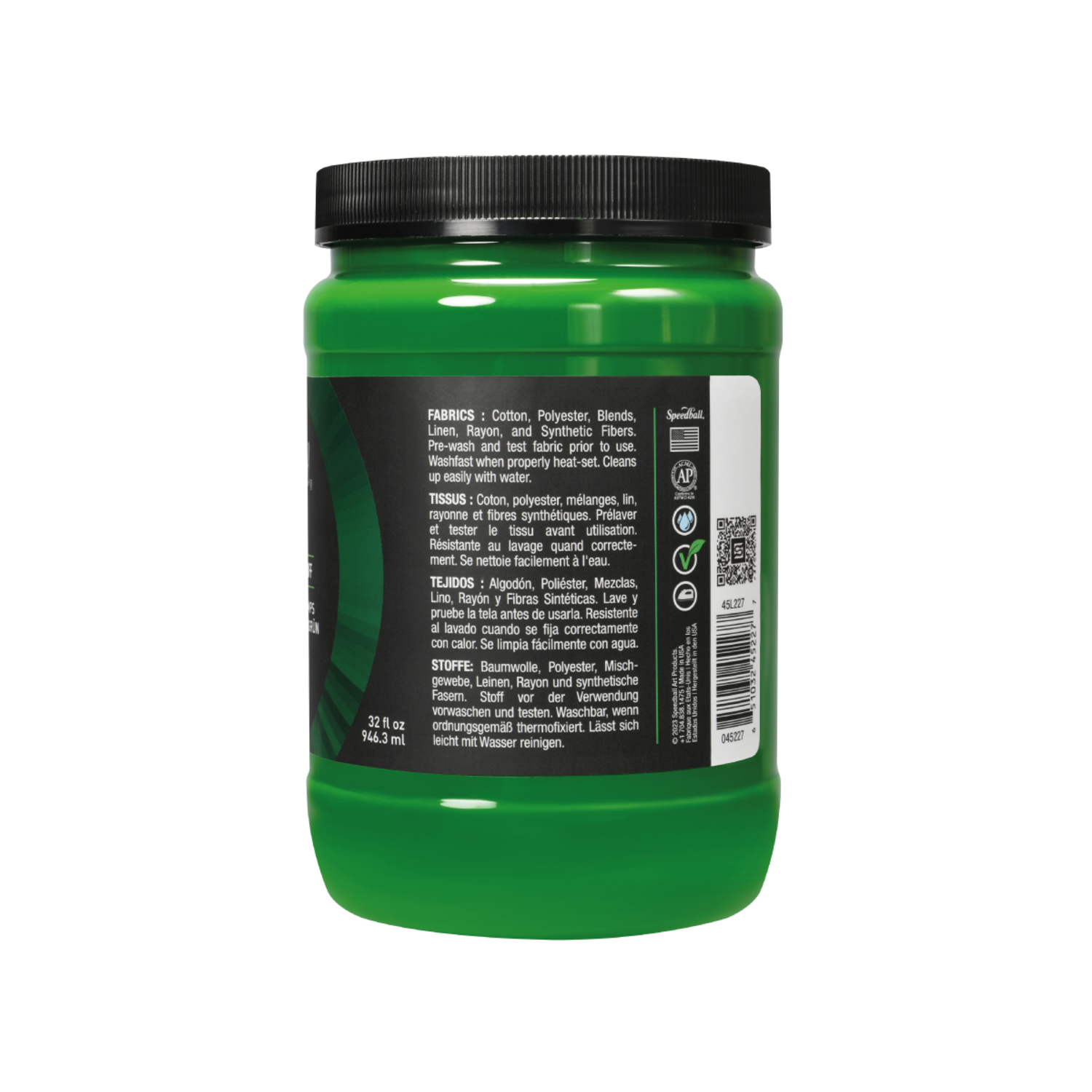 SPEEDBALL FLEX SCREEN PRINTING FABRIC INK 946ML SPRING GREEN 2