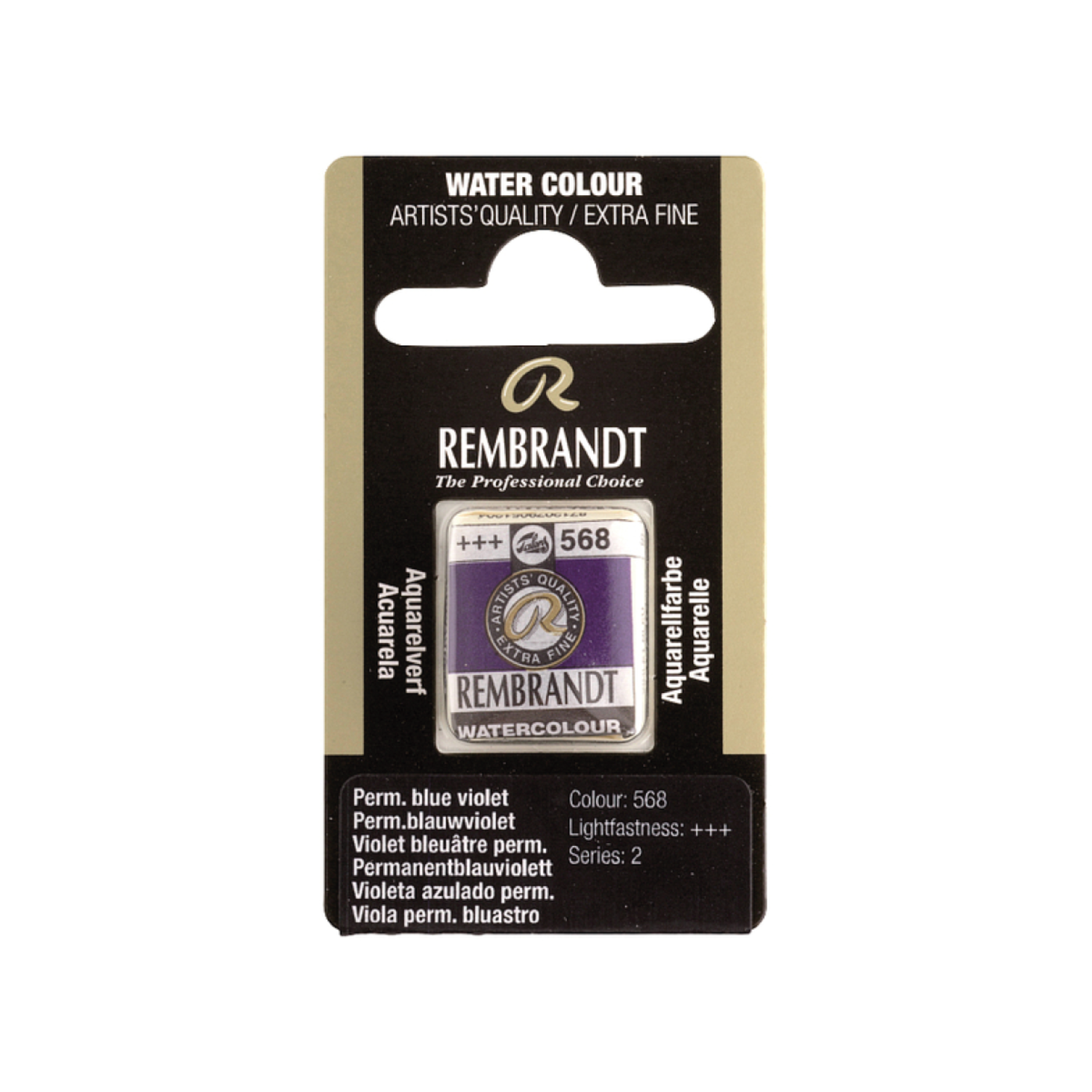 REMBRANDT AQUARELVERF 1/2 NAP S2 568 PERMANENT BLAUWVIOLET OP=OP 2
