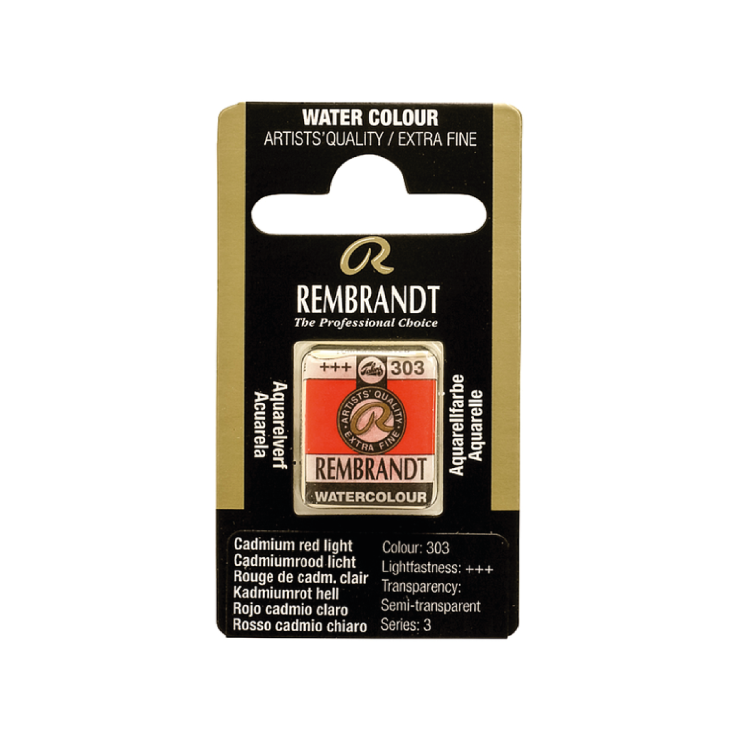 REMBRANDT AQUARELVERF 1/2 NAP S3 303 CADMIUMROOD LICHT OP=OP 2