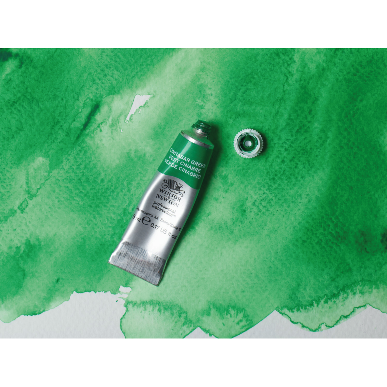 WINSOR & NEWTON AQUARELLFARBE 5ML S2  CINNABAR GREEN 3